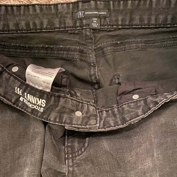 Men faded black Stockholm Skinny Fit jeans”I.N.C” - Picture 2 of 6